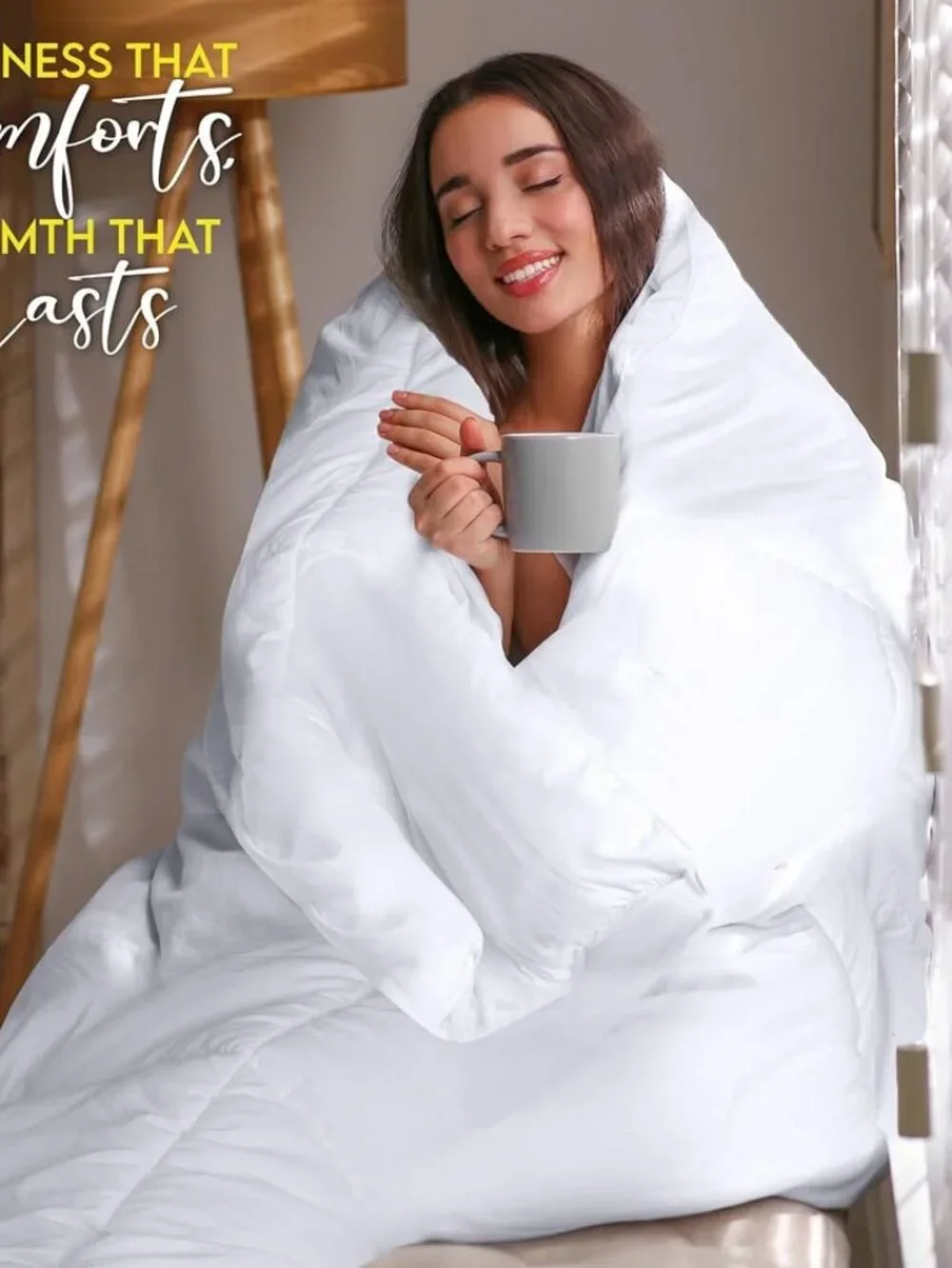 Utopia Bedding Comforter Duvet Insert, Quilted Comforter with Corner Tabs - Picture 6 of 7